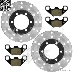 0454412 Front Brake Disc & Pads For Polaris RZR 170 2009-21 Left & Right