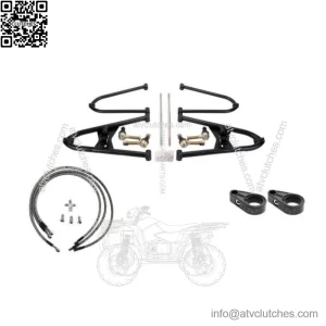 TRX 450R A Arms +2.5 +1 Chromoly Adjustable Brake lines Clamps