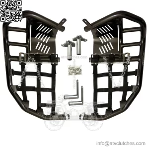 Yamaha YFZ 450 Nerf Bars  Pro Peg Heel Guard  Alba Racing  Black Black 199 T7 BB