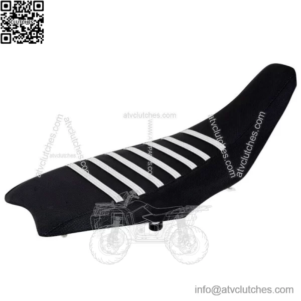 2004-2018 Honda TRX 450 R ER Seat Cover by Enjoy MFG BLACK w/ WHITE RIBS #197