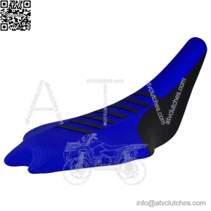 2009 - 2020 Yamaha YFZ 450R Seat Cover BLACK / BLUE / BLACK RIBBED QUAD #201