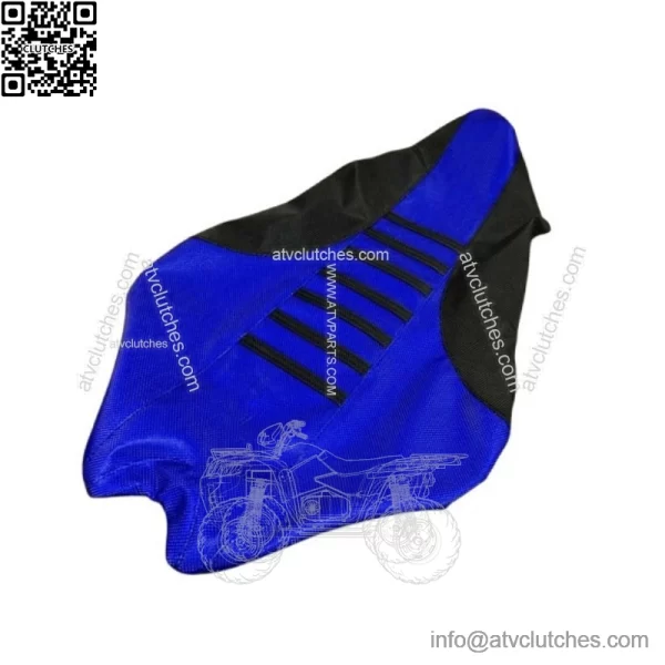 2009 - 2020 Yamaha YFZ 450R Seat Cover BLACK / BLUE / BLACK RIBBED QUAD #201 - Image 2