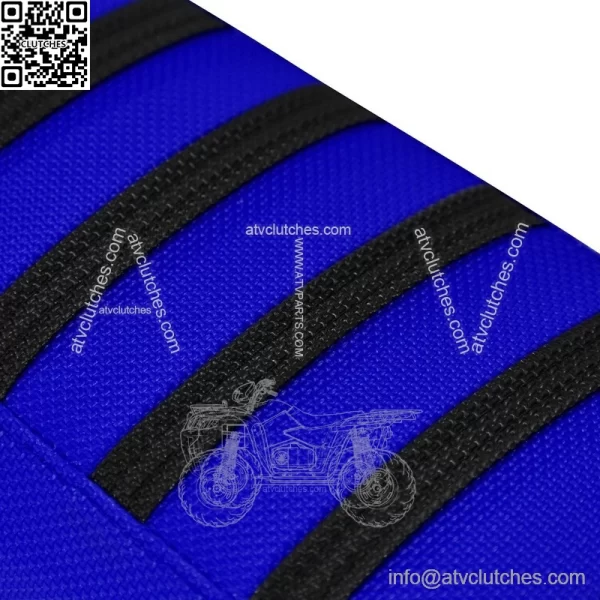 2009 - 2020 Yamaha YFZ 450R Seat Cover BLACK / BLUE / BLACK RIBBED QUAD #201 - Image 3