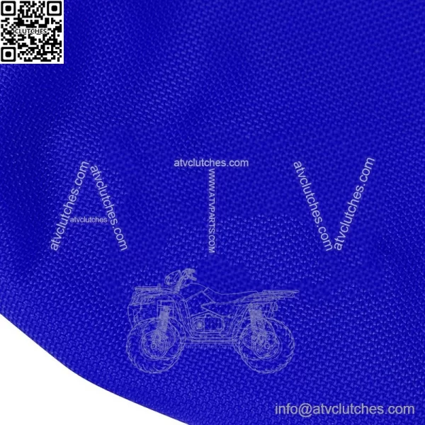 2009 - 2020 Yamaha YFZ 450R Seat Cover BLACK / BLUE / BLACK RIBBED QUAD #201 - Image 4