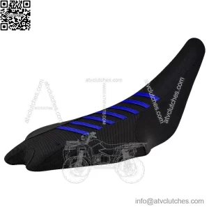 2009-2024 Yamaha YFZ 450R Seat Cover  All Black / Blue Ribs  Gripper #201