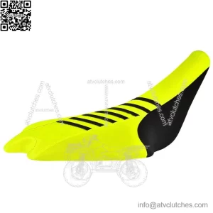2009-2024 Yamaha YFZ 450R Seat Cover  Black / Neon Yellow / Black Ribs #201