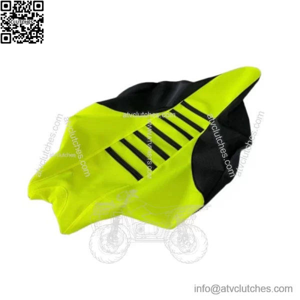2009-2024 Yamaha YFZ 450R Seat Cover  Black / Neon Yellow / Black Ribs #201 - Image 2