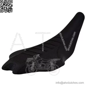 Yamaha YFZ 450R Seat Cover 2009 - 2020   BLACK / BLACK / BLACK RIBBED QUAD #201