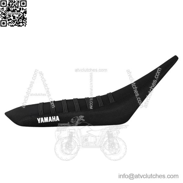 Yamaha YFZ 450 Gripper Seat Cover 2004-2013    all BLACK / BLACK ribs LOGO #200 - Image 2
