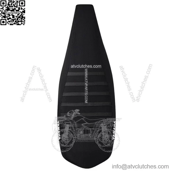 Yamaha YFZ 450 Gripper Seat Cover 2004-2013    all BLACK / BLACK ribs LOGO #200 - Image 3