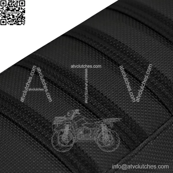 Yamaha YFZ 450 Gripper Seat Cover 2004-2013    all BLACK / BLACK ribs LOGO #200 - Image 4