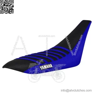 Yamaha YFZ 450 Gripper Seat Cover 2004-2013  BLUE/BLACK/BLUE ribs LOGO #200