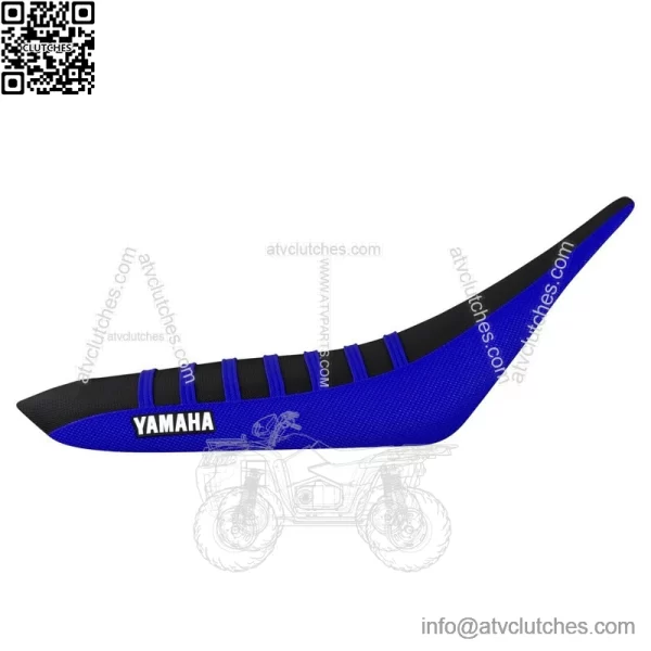 Yamaha YFZ 450 Gripper Seat Cover 2004-2013  BLUE/BLACK/BLUE ribs LOGO #200 - Image 2