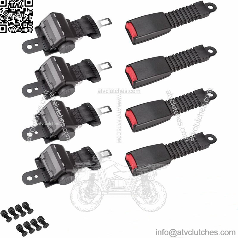4 Retractable Golf Cart Seat Belts for EZGO Club Car Yamaha Adjustable Lab Belt