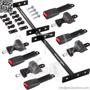 Retractable Golf Cart Seat Belts Bracket Kit for Yamaha, EZGO, Club Car