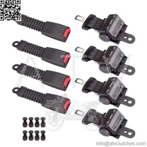 Set of 4 42" Retractable Golf Cart Seat Belts Lap For EZGO/Yamaha/Club Car
