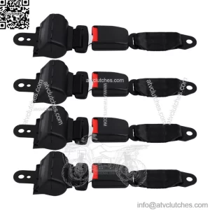 4 Pcs Universal Retractable Golf Cart Seat Belts Laps for EZGO Yamaha Club Car