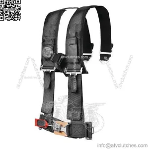 Pro Armor 3" 4pt Harness Seat Belt w/Sewn Pads Black Polaris Can-Am Kawasaki (For: More than one vehicle)