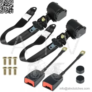 Seat Belt Universal Safety 2 Sets 3 Point Retractable Truck Strap Seatbelt AU