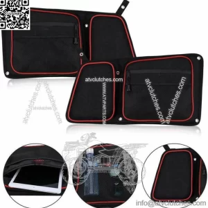 UTV Rear Door Bags w/ Knee Pad For Polaris 4 900 XP 4 1000 Turbo 2014-2023