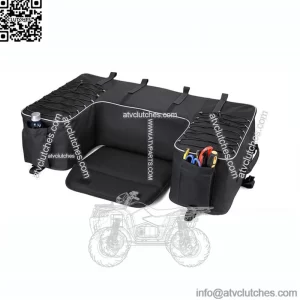 ATV Part Rear Rack Back Seat Storage Pack Luggage Bag Cushion Pad Padded Black