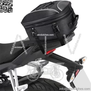 Motorcycle Tail Bag 30L Expandable Motorbike Helmet Bag Luggage Storage