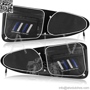 Side Door Bags for RZR, UTV RZR Front Door Storage Bags, PVC 1680D Water-resistant, Removable Pad Sponge, Compatible with Polaris RZR XP 1000, S 1000, 4 1000, S900 Turbo S, 2014-2023