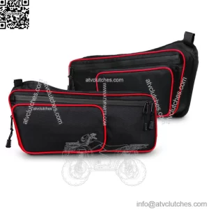 Xprite UTV Rear Side Door Storage Bags Red for 2017-2023 Can-Am Maverick X3 Max