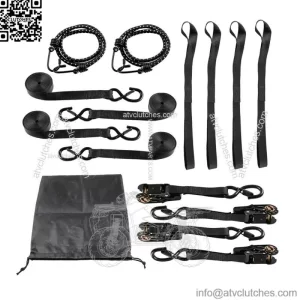 4pcs Belts For Moving Appliances, Lawns, Cargo Equipment, Motorcycles Black