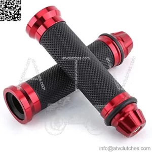 10Pcs Hlyjoon Motorcycle Handle Grips 1 Pair 7/8 Inches 22mm Motorbike Standard Handlebar Grips CNC Aluminum Rubber Motorcycle Anti-Skid Handle Bars End Grip for Bike Bicycle