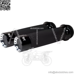 Khrome Werks Turbine Contour Grips Pair Set Black TBW Harley Touring Softail 08+ (For: Harley-Davidson)