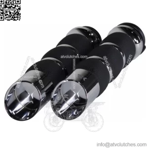 Khrome Werks Edge Air Cushion Grips Pair Chrome TBW Harley Touring Softail 2008+ (For: Harley-Davidson)