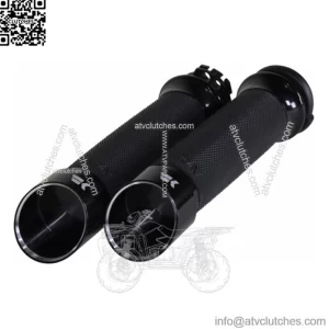 Khrome Werks Edge Contour Grips Pair Set Black Cable Harley Touring Softail 08+ (For: Harley-Davidson)