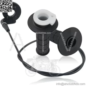 Throttle Cable Kit,Motorcycle Handlebar Grips with Twist Throttle & 47" Throttle Cables,Universal Bike Throttle Assembly Compatible with 7/8" 110-250cc Motorcycle Bike ATV