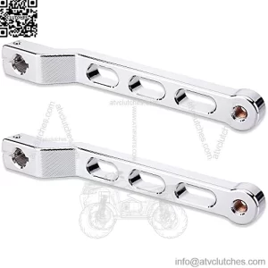 Motorcycle Heel Toe Shifter Levers 2PCS Black CNC Aluminum Gear Pedals Shift Arms Compatible with Harley Davidson Touring Softail Electra Glide Road King Street Trike FLHT FLHX FLHR(Chrome)