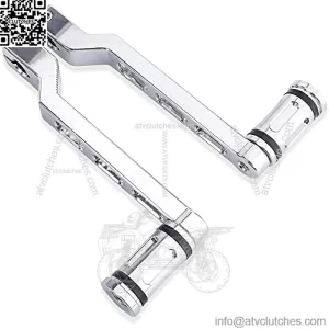 Motorcycle Heel Toe Shifter Levers 2PCS Black CNC Aluminum Gear Pedals Shift Arms Compatible with Harley Davidson Touring Softail Electra Glide Road King Street Trike (Chrome kit)