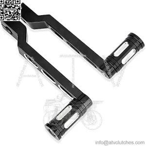 Motorcycle Heel Toe Shifter Levers 2PCS Black CNC Aluminum Gear Pedals Shift Arms Compatible with Harley Davidson Touring Softail Electra Glide Road King Street Trike (Black kit)