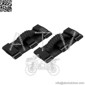 UTV 1.75"-2" Roll Bar Grab Handle Grips Black for Polaris RZR Honda Kawasaki X3 (For: More than one vehicle)