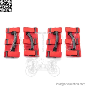 4Pcs UTV 1.5"-3" Roll Bar Red Grab Handle Grips For Honda Pioneer 500/700/1000 (For: More than one vehicle)