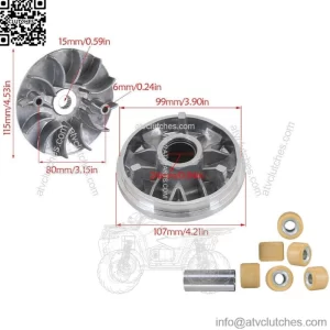 115mm CLUTCH Variator for 125cc - 150cc GY6 Moped Scooter VA01