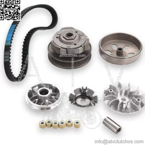 Clutch Variator Assembly w/743 Belt for GY6 125cc 150cc 4-Stroke Engine Scooters