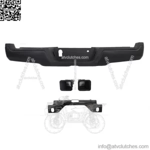 Rear Step Bumper Assembly For 17-22 Ford F-250 F-350 Super Duty W/o Sensor Holes