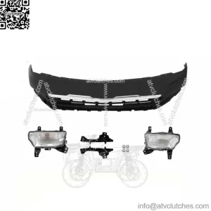 Front Lower Bumper&2 Fog Lights And Brackets Fit For 2022-2023 Chevy Equinox
