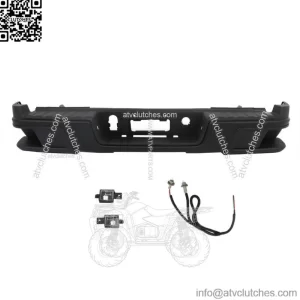 For 2015-2019 Chevy Colorado W/o Sensor Holes Black Steel Rear Step Bumper