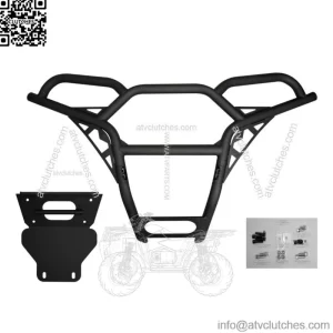Heavy Duty Front Bumper for Polaris RZR XP 900 (2011-14) Wrinkle Black (For: Polaris)