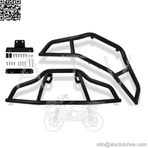 For 2014-2023 Polaris Sportsman 450 570 ETX Front & Rear Brush Guard Bumper Set (For: Polaris)