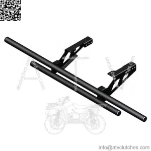 Double Tube Rear Bumper Black Polaris Ranger XP 1000 & Crew 2019-2023 (For: Polaris)