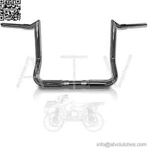1 1/4" Chrome 12" Meathook Bar Ape Hangers Handlebars Compatible With 1996-2023 Harley-Davidson Bagger Electra & Street Glide wABS BC-HC-BB16GB-ESG08-ABS-BC
