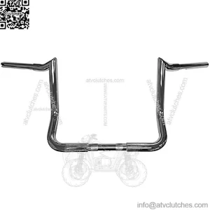 1 1/4 inch Meathook Bagger Ape Handlebar, 14 inch Rise, Chrome