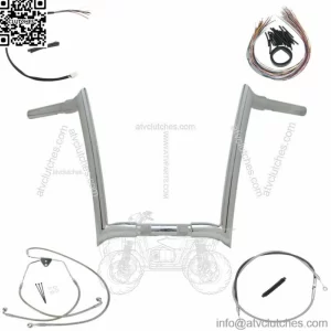 OEM Yaffe Chrome 12" Monkey Handlebar Package 2008-2013 Harley Road Glide King (For: Harley-Davidson)